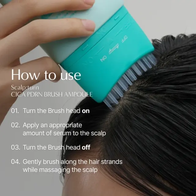 LILYEVE SCALP TURN CICA PDRN BRUSH AMPOULE 100ML 2