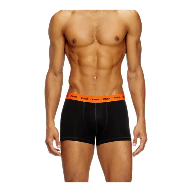 Diesel Ανδρικό Boxer Plain Logo Damien - Τριπλό Πακέτο, Χρώμα Μαύρο - M 2