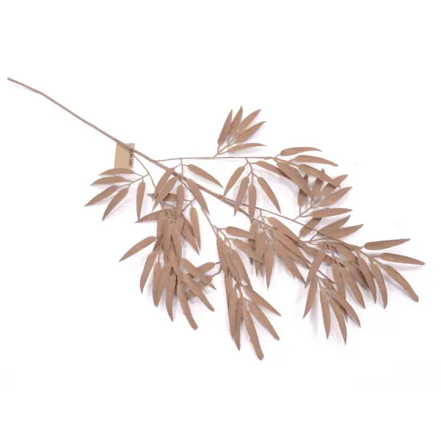 Κλαδί με φύλλα μπαμπού, καφέ, 97cm