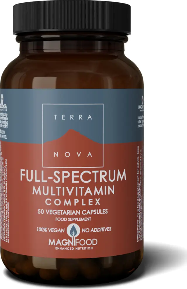 TerraNova Full-Spectrum Multivitamin Complex Πολυβιταμίνη για Ενέργεια 450mg 50 φυτικές κάψουλες