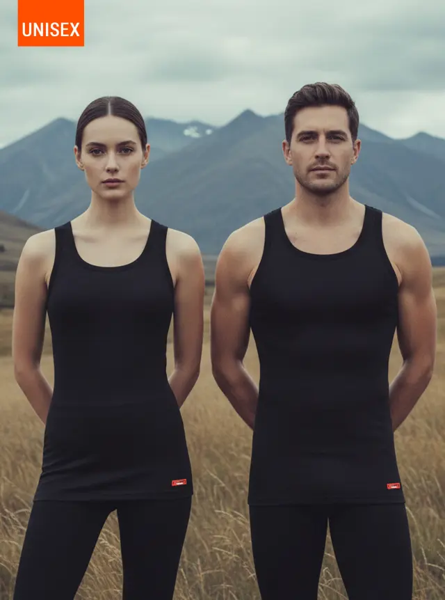 Blackspade Unisex Ισοθερμική Αμάνικη Φανέλα Επιπέδου 2 Μαύρη