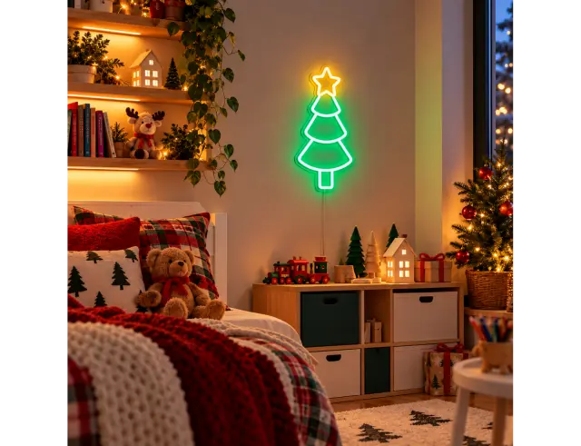 Διακοσμητικό Φωτιστικό Neon X-Mas Tree Luca Lighting με Dimmer και διαστάσεις 36x1.5x20cm - USB 1167144