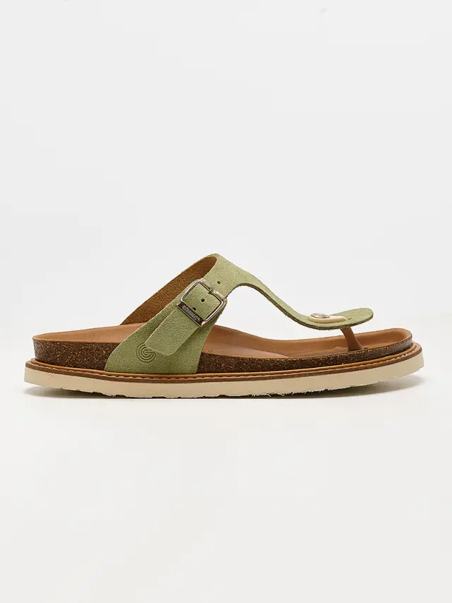 Genuins Πέδιλα Γυναικείο δέρμα suede Πράσινο GEN/ROSAS VELOUR PARADISE 2