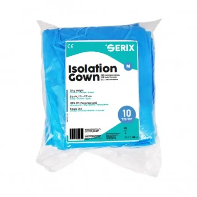 Ρόμπα Επισκέπτη Μίας Χρήσης PP 20 g/m², Μπλε, Serix (10 τεμ.)