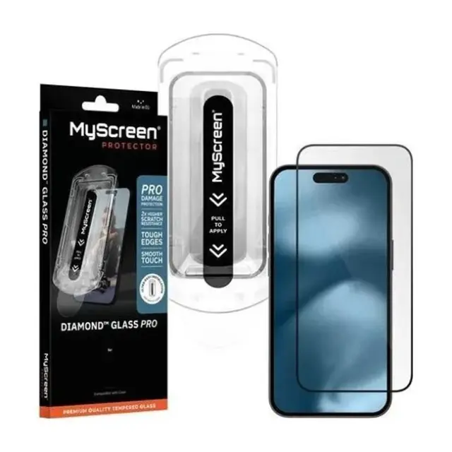 MyScreen Screen Protection Diamond Glass Pro Fit Frame Apple iPhone 16 Pro