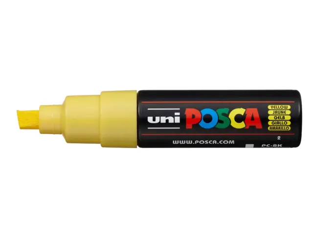 Μαρκαδόρος Σχεδίου Uni Posca PC-8K με πάχος μύτης 8.0mm - YellowPC-8K(E) - KITPINO