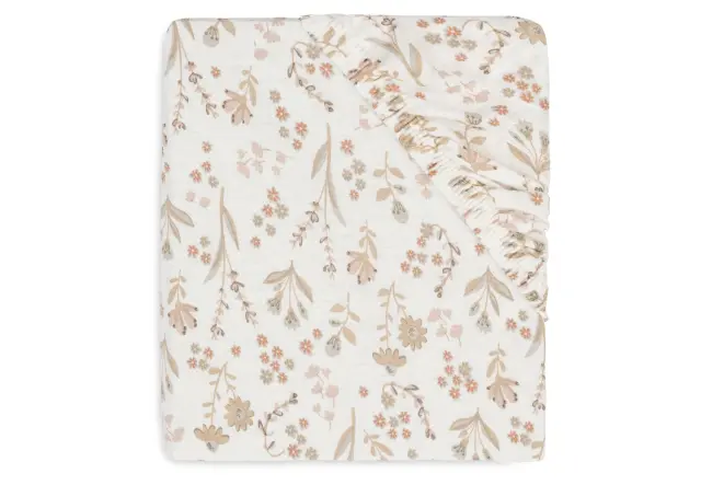 Jollein: Fitted Sheet - Jersey - Bloomy σεντόνι κούνιας με λάστιχο 70/75x140/150cm 2