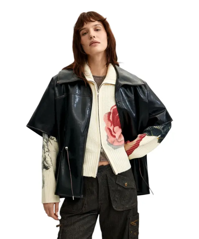 Desigual - Γυναικείο Πόντσο Richmond 26WAIP02-2000 Μαύρο - OneSize