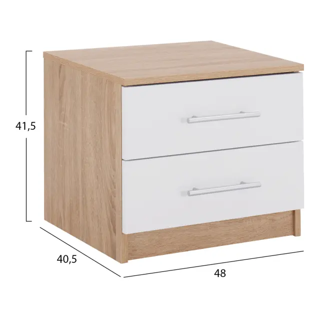 ΚΟΜΟΔΙΝΟ ΜΕΛΑΜΙΝΗΣ FB92220.06 SONAMA - ΛΕΥΚΟ 48x40,5x41,5 εκ. 2
