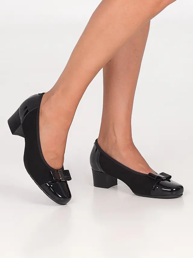 Soffice Sogno Γόβες Γυναικείο δέρμα Nubuck/δέρμα λουστρίνι Μαύρο ASS/6016 NERO 2