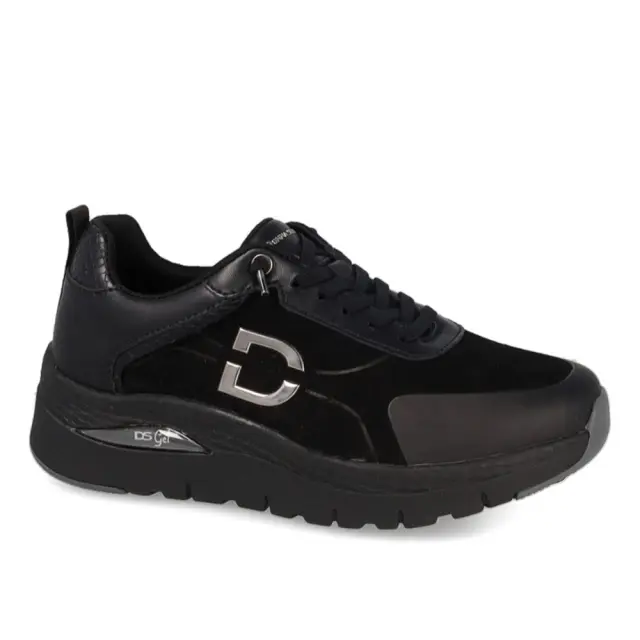 Donna Serena Sneakers Γυναικείο δέρμα/ύφασμα Μαύρο DSE/146137 NERO - 39