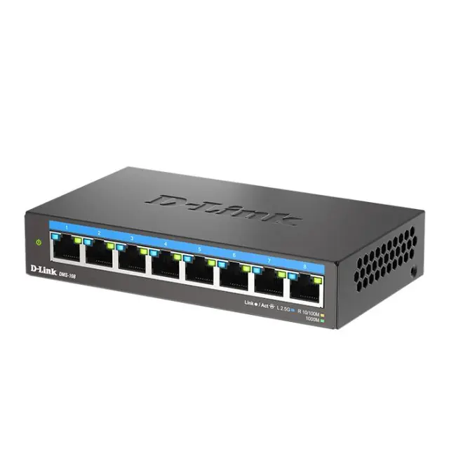 8-Port 2.5G Multi-Gigabit Desktop Switch.
