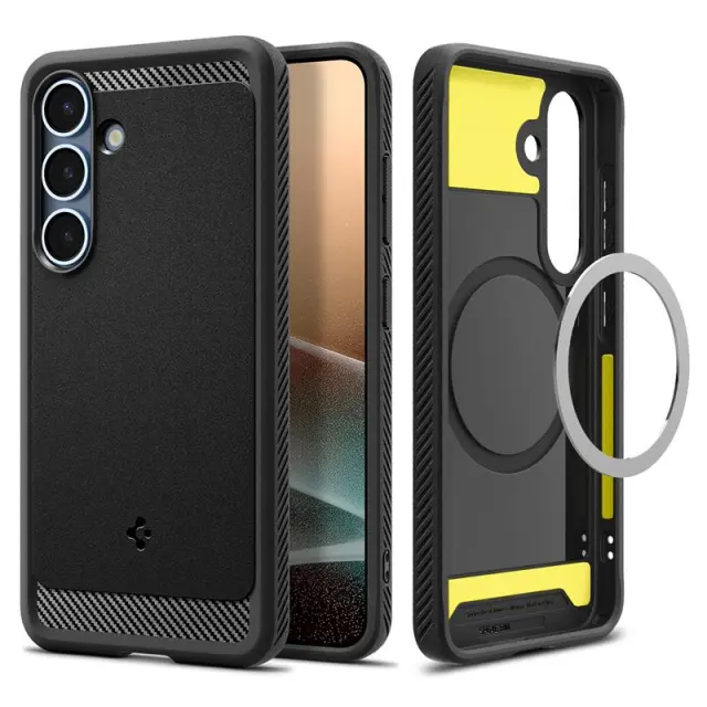 Spigen Rugged Armor MagSafe, matte black - Samsung Galaxy S25+