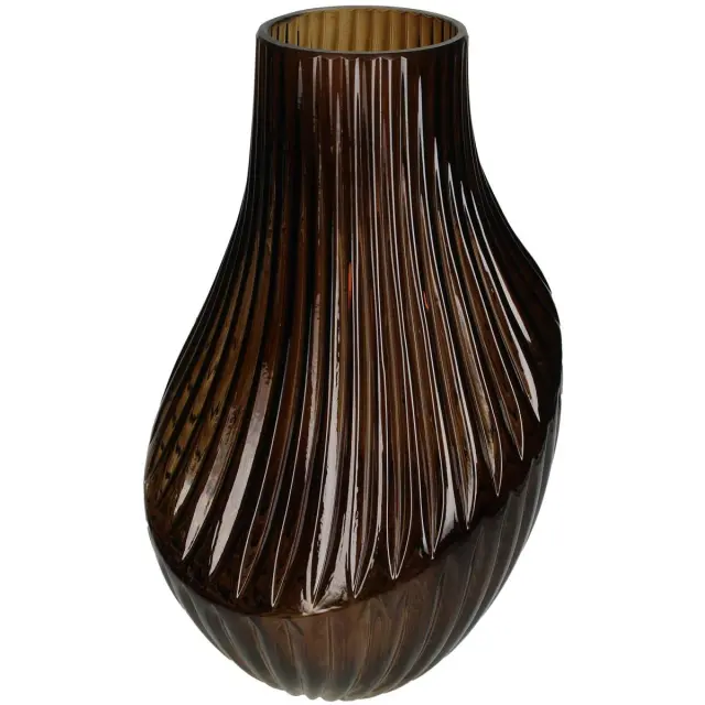 Βάζο Καφέ Γυαλί 21x21x34.5cm