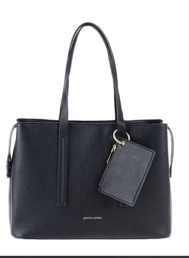 Γυναικεία τσάντα Pierre Cardin με πορτοφόλι, μαύρη , Gn60 3472