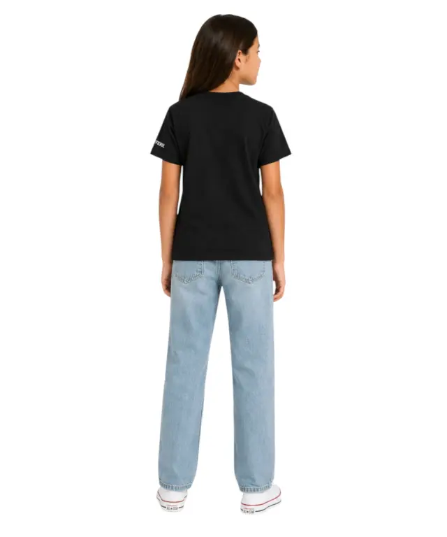 Converse - Παιδική Μπλούζα T-Shirt για Κορίτσια 4CH526-023 Μαύρο 3