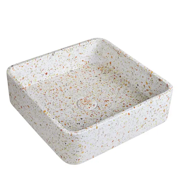 Νιπτήρας επικαθήμενος με βαλβίδα IRA Fruitcake CS-0009 KARAG 39x39x12cm 2
