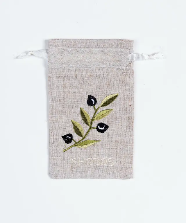 Σαπουνοθήκη (10τμχ) ΡΟΔΟΣ (9cm x 14cm) άμμου με χρώμα -