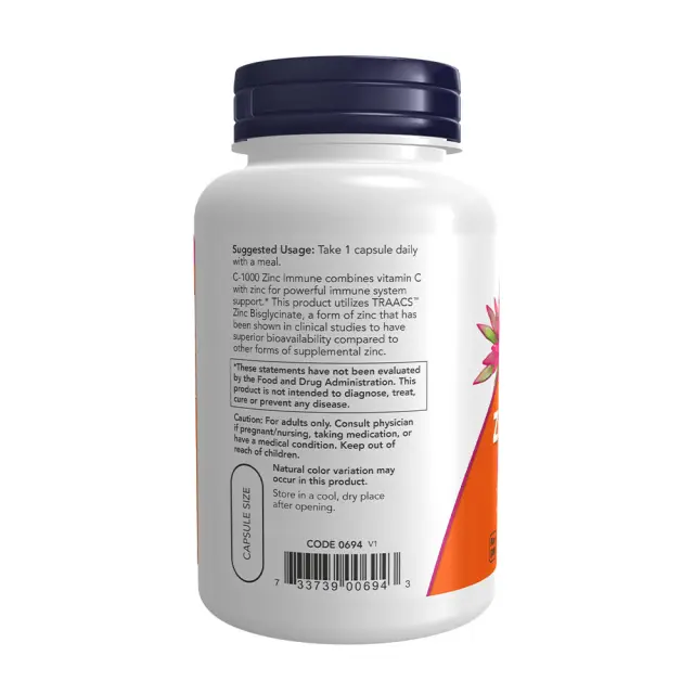 Now Foods C-1000 Zinc Immune 3