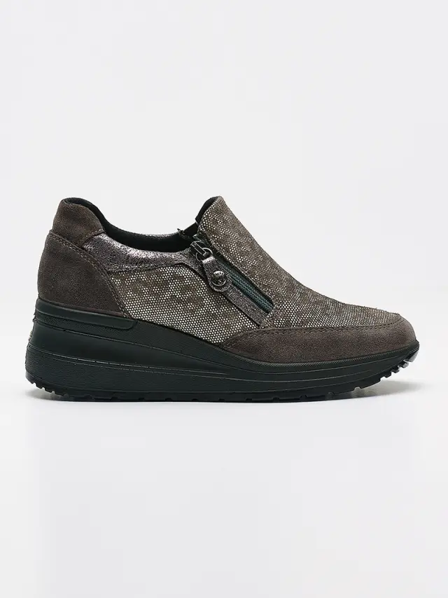 Imac Sneakers Γυναικείο δέρμα/δέρμα Nubuck Γκρί IMA/257950 GRIGIO SCURO - 42 3