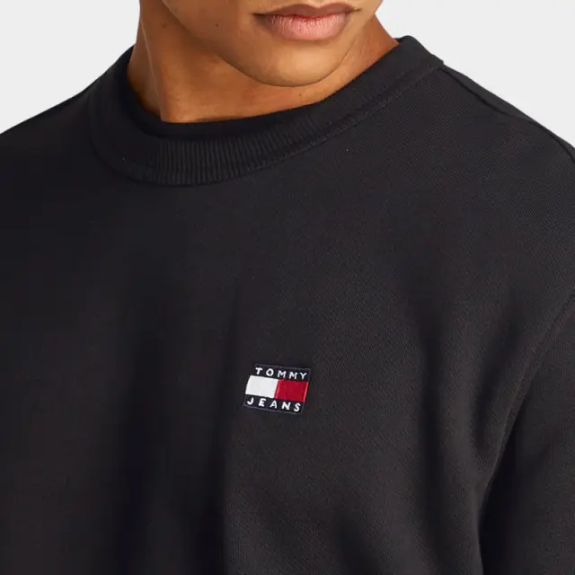 Tommy Hilfiger - Ανδρική Μπλούζα Φούτερ Reg Badge Crew Ext DM0DM20660-BDS Μαύρο - XL 3