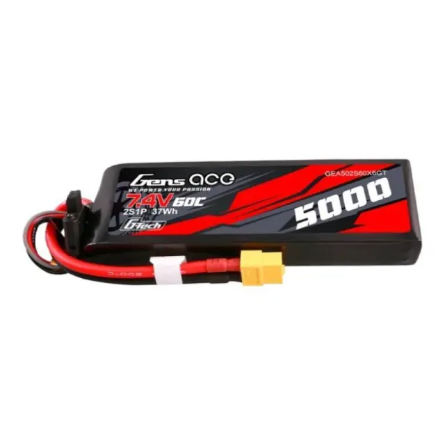 Gens Ace G-tech Μπαταρία Li-Po 7.4V 5000mAh 60C 2S XT60 για Τηλεκατευθυνόμενο