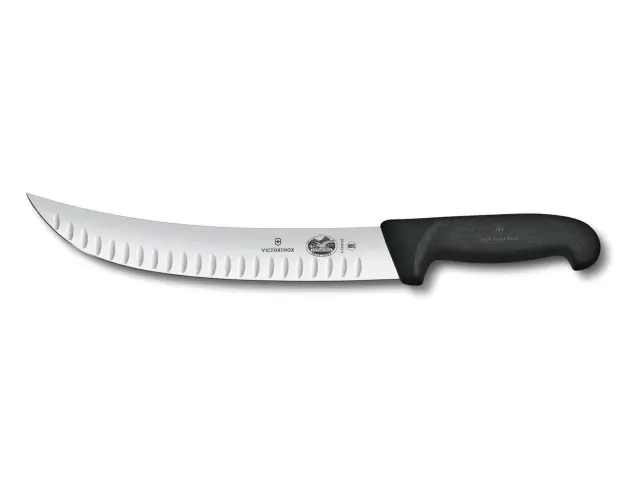 Μαχαίρι Σφαγής Victorinox Fibrox με καμπύλη λεπίδα, αυλακώσεις και μήκος 25cm - Black5.7323.25 2