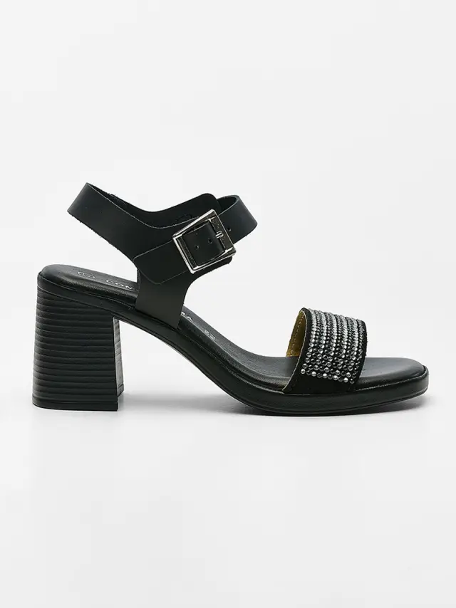 Comodissima Πέδιλα Γυναικείο δέρμα Μαύρο COM/398120 NERO/NERO 3