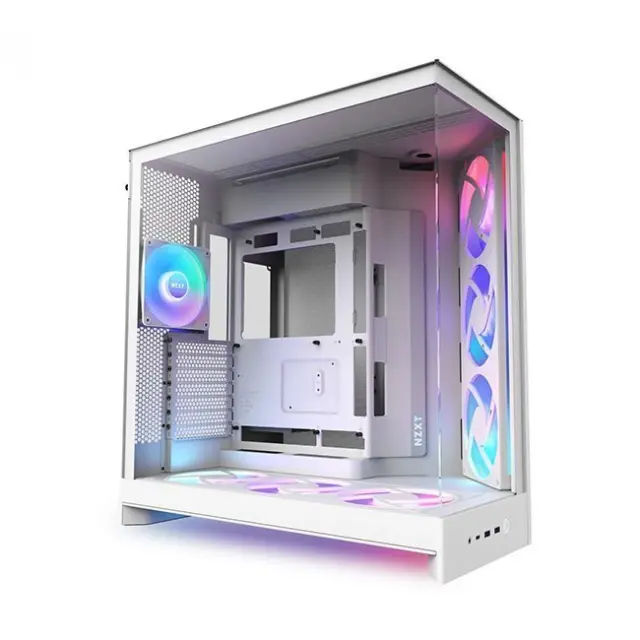 NZXT PC Case H9 Flow RGB+ Midi Tower White (CM-H92FW-P1)