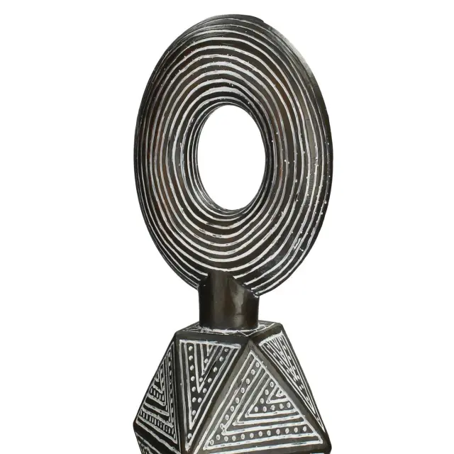 Διακοσμητικό Tribal Καφέ Polyresin 13X13X41cm 3