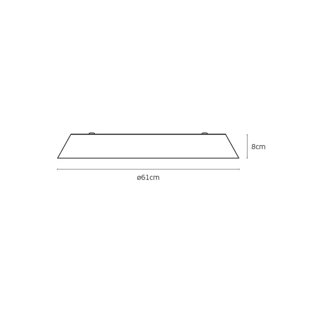 Woody 04580/CE/DW/W/61 Φωτιστικό LED οροφής Σκούρο ξύλο 2