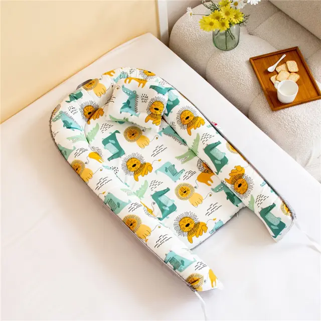 Βρεφική Φωλιά 53x88 Με Μαξιλάρι 18x23 Beauty Home Art 5347 Μπεζ 100% βαμβακερό 2