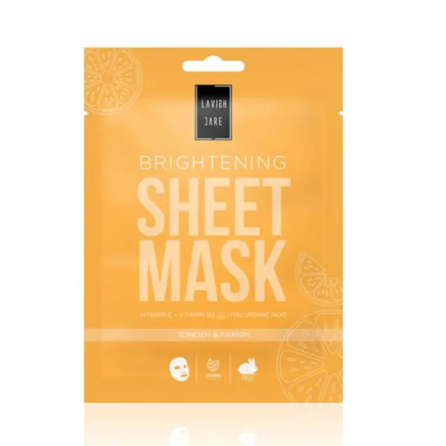 Lavish Care Brightening Sheet Mask Μάσκα Λάμψης + Ενυδάτωσης Προσώπου, 25g