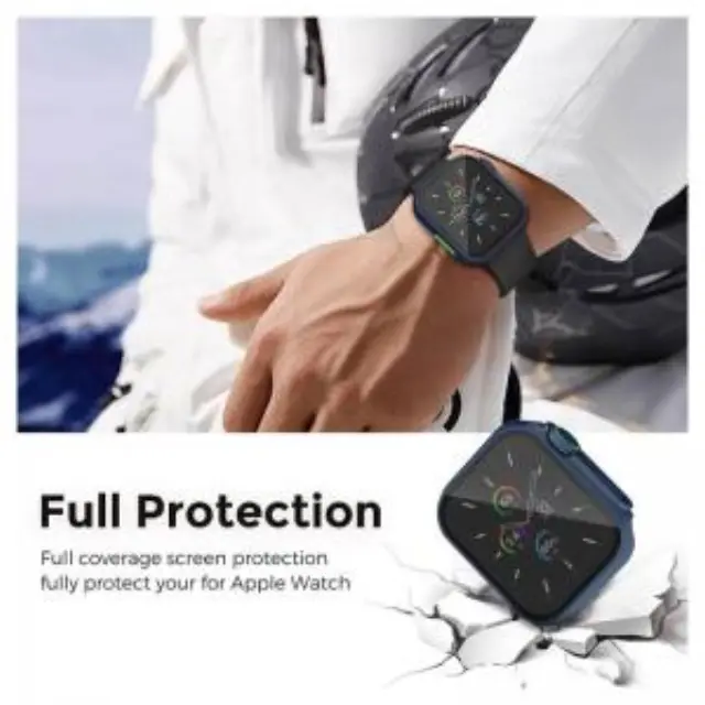 Θήκη PC με Tempered Glass Ahastyle WG115 Apple Watch 7/ 8/ 9 45mm Upgrade σε Ultra Μπλε N66871 3