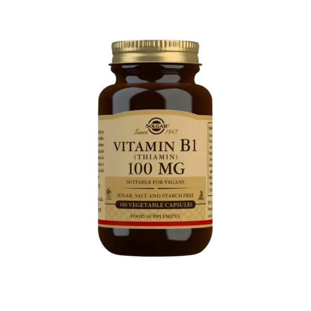 Solgar Vitamin B1 Thiamin 100MG Θειαμίνη 100 φυτικές κάψουλες