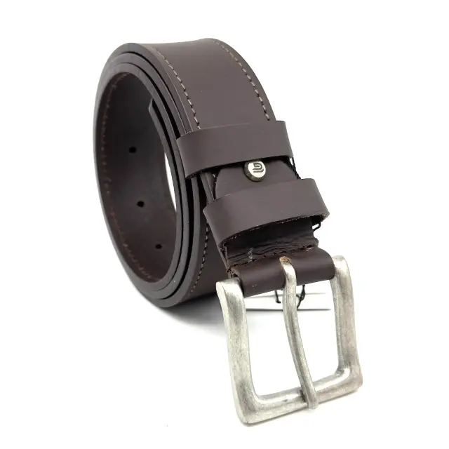 Καφέ Δερμάτινη Ζώνη Full Grain 4 cm 3