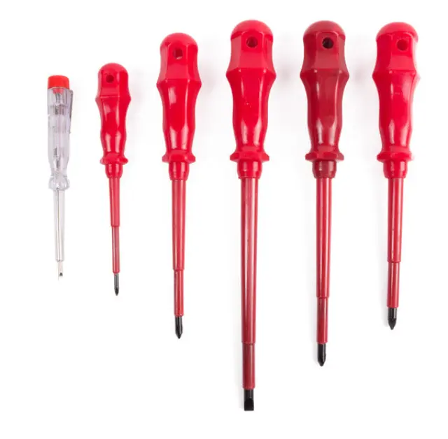 Screwdriver set 6 pieces electrical box