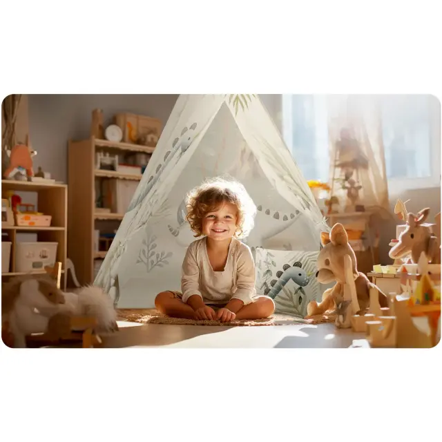 Nukido Παιδική σκηνή Teepee "Δεινόσαυροι" 114x114x165cm 3