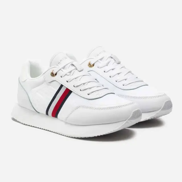 Tommy Hilfiger – Γυναικεία Sneakers Essential Runner Global Stripes FW0FW08005-YBS Λευκό - 41 2