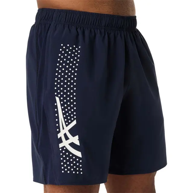 Asics Men's Icon 7inch Running Shorts Μπλε Σκούρο 2011D455-401 (Asics) 3