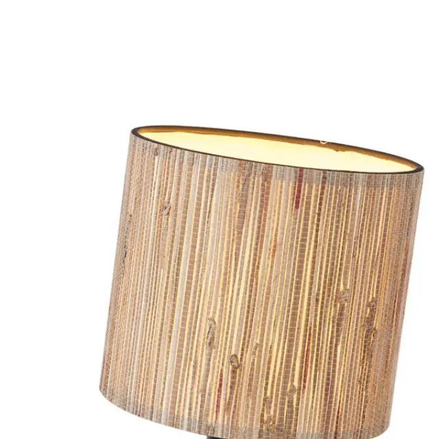 Μπεζ Επιτραπέζιο Φωτιστικό Pampas Grass E27 42cm Aenon 3