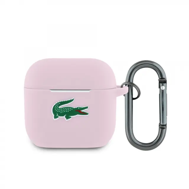 Lacoste Liquid Silicone Croc Logo pro AirPods 4 Pink