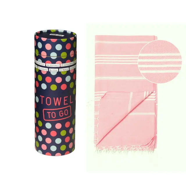 Towel To Go Capri Πετσέτα Θάλασσας - Hammam Pink