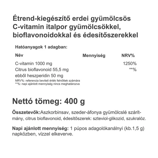 Vitaking Instant Supreme Vitamin C Powder Blackberry, 400 g 2