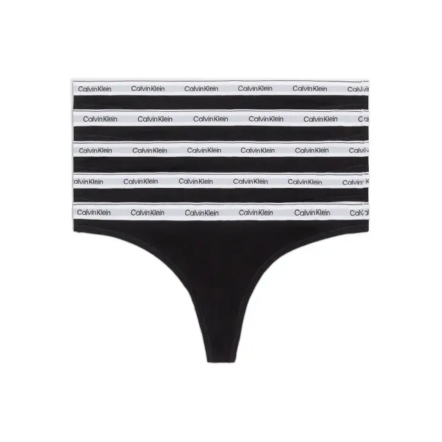Calvin Klein Γυναικείο String Low Rise Thongs - Πεντάδα, Χρώμα Μαύρο - L