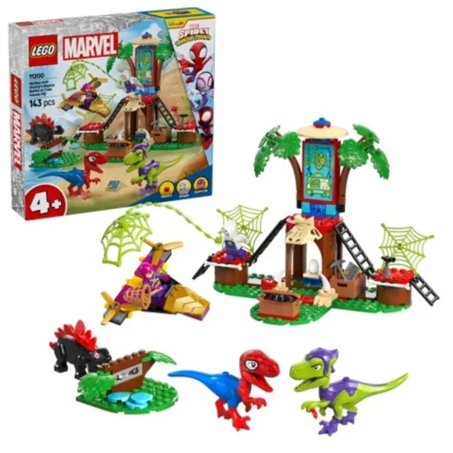 Lego Marvel Spidey And His Super Friends Showdown At The Tree House: Spidey-Rex Vs. Gobby-Raptor (11200) (LGO11200)