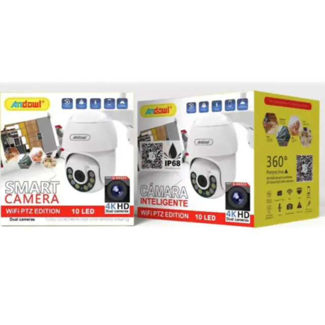 Andowl Smart WiFi Κάμερα 10LED 4K HD σε Λευκό Χρώμα Q-SX923 2
