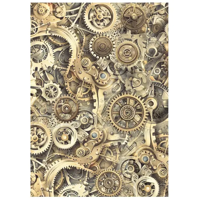Σετ 8 ριζόχαρτα ντεκουπάζ Stamperia 10.5×14.8cm, Gardens of Time, Backgrounds 2