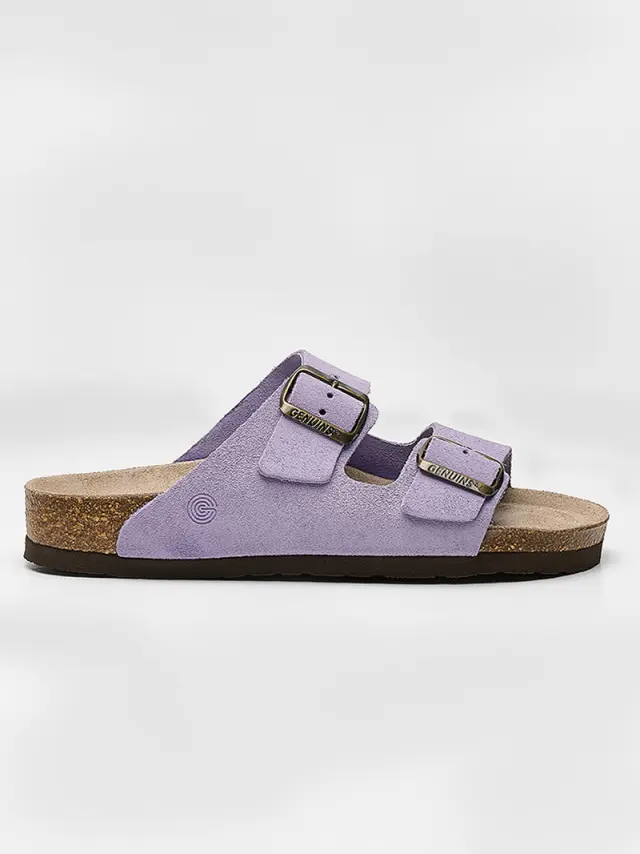 Genuins Παντόφλες Γυναικείο δέρμα Nubuck Μωβ GEN/HAWAII SUEDE G106563 LILAC 3