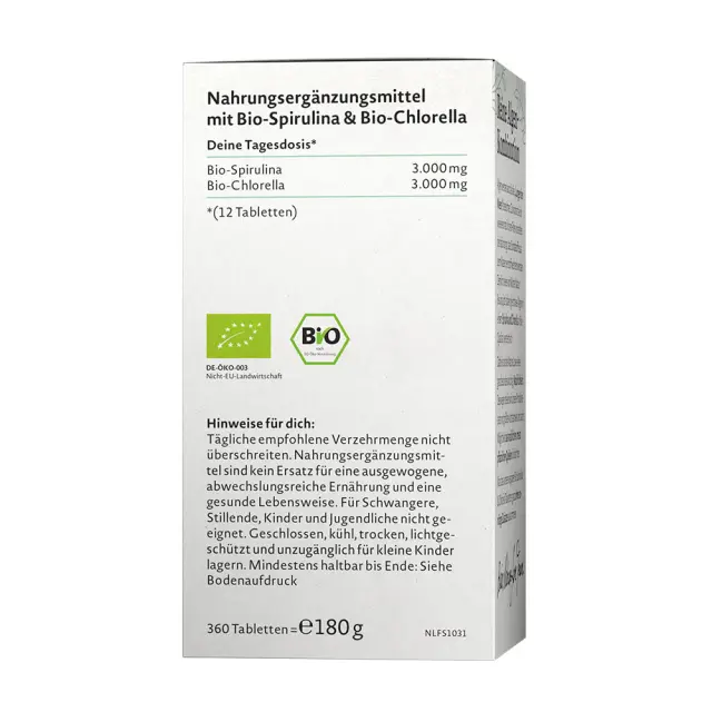 Nature Love Organic Spirulina & Chlorella 2